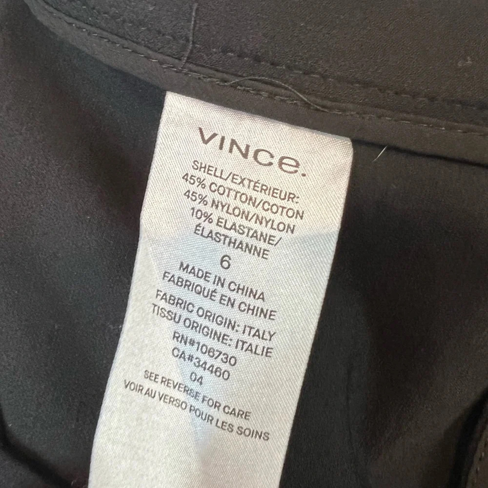 Vince Coin Pocket Legging Pants Black Business Casual Women’s Size 6 - Picture 7 of 11